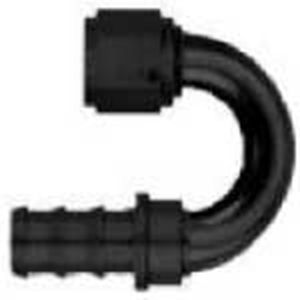 Picture of Black 180 Degree Push Lock Hose End