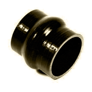 Picture of Black 4 Ply Silicone Coupler - Hump Adaptor Straight 